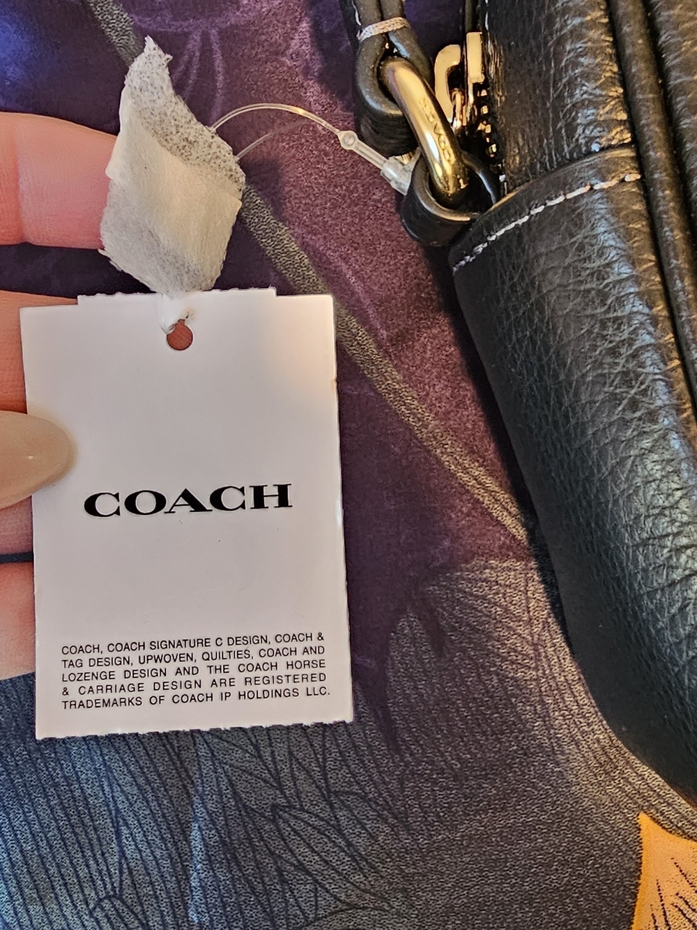 Large Coach Signature Jamie Camera Bag Pebbled Black Leather Crossbody NWT - Picture 3 of 8